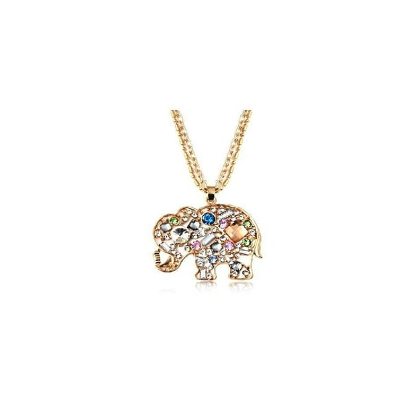 Sweet Elephant Family Necklace Crystal Rhinestone Pendant Fashion Jewelry Gift Sweet Elephant Family Necklace Crystal Rhinestone Pendant Fashion Jewelry Gift